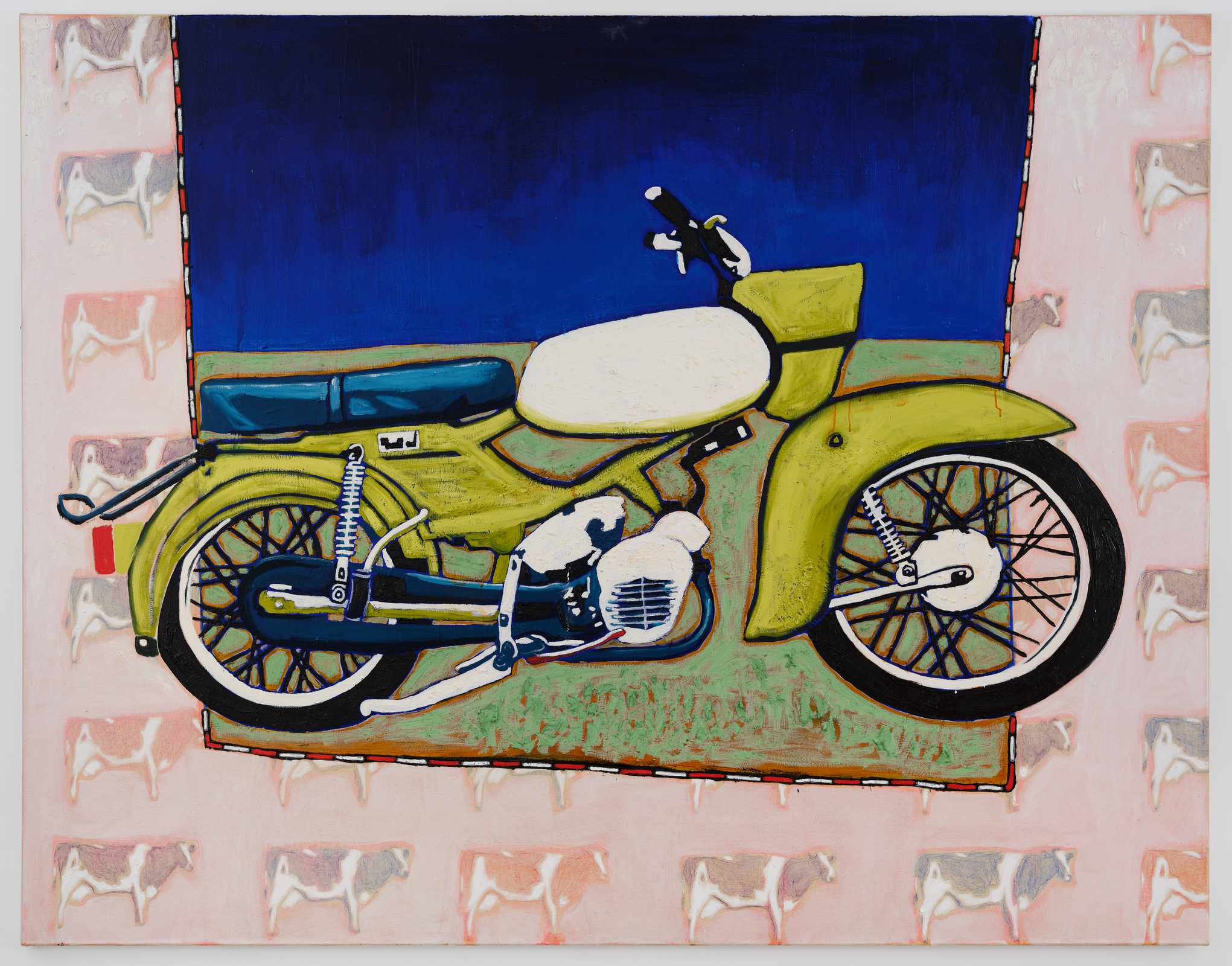 <i>Besser so als gar nicht</i>, 2022. Mixed media on canvas, 70 7/8 x 90 1/2 in (180 x 230 cm)
